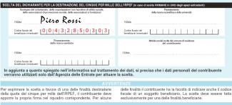 Esempio 5 per mille