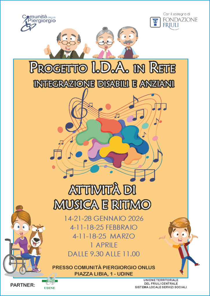Locandina dell'attività di musica e ritmo