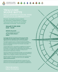 Locandina del convegno “Tracciare nuove rotte. Dalla sperimentazione PNRR alla V.I.T.A. co-progettata”